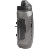 Fidlock TWIST bottle 590 ml BPA-freie Trinkflasche mit Bikebase Magnethalterung grau transparent