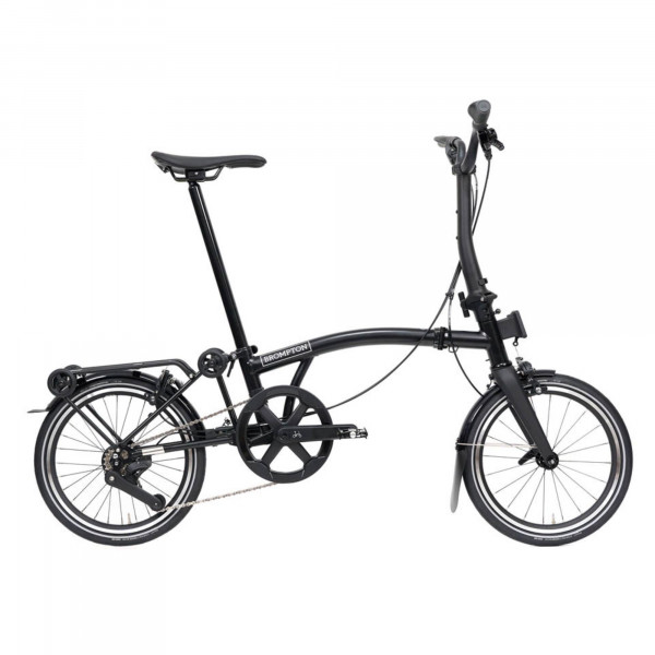 Brompton P Line Urban 4-Gang mit Standard-Sattelstütze, Rack und Schutzblechen