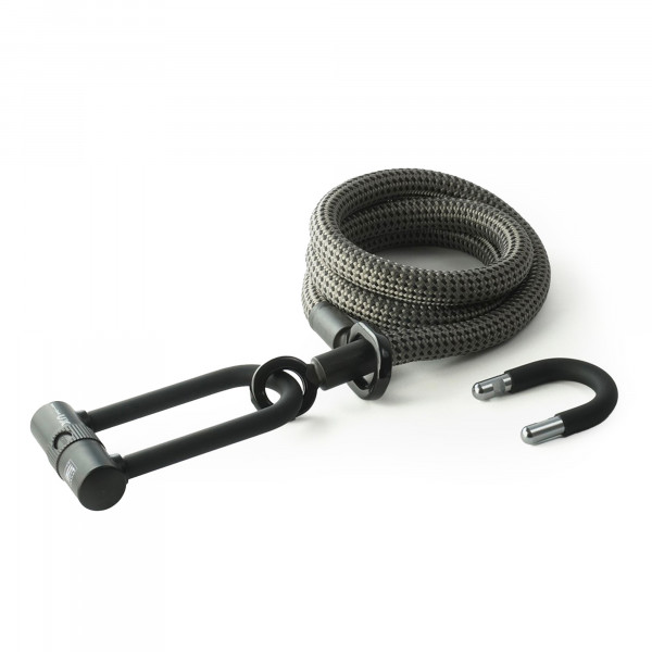 tex-lock eyelet inkl. U/X-lock Fahrradschloss - Electric Grey