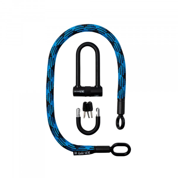 tex-lock eyelet inkl. U/X-lock Fahrradschloss - Morpho Blue