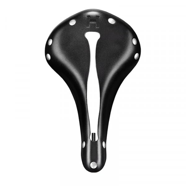 [REFURBISHED] Selle Anatomica H2 Leder-Fahrradsattel Schwarz / Silber