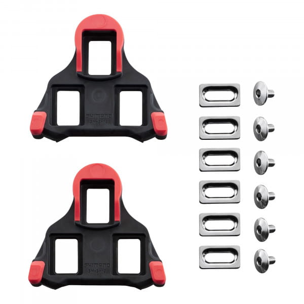 SHIMANO SPD-SL Schuhplatten Cleats SM-SH10 (Rot) 0° Bewegungsfreiheit