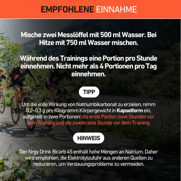 4ENDURANCE Nrgy Drink Bicarb 45 Getränkepulver Lemon 1200 g