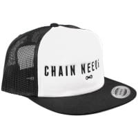 [REFURBISHED] Chain Needs Oil Trucker Cap - Schwarz-Weiß, Einheitsgröße
