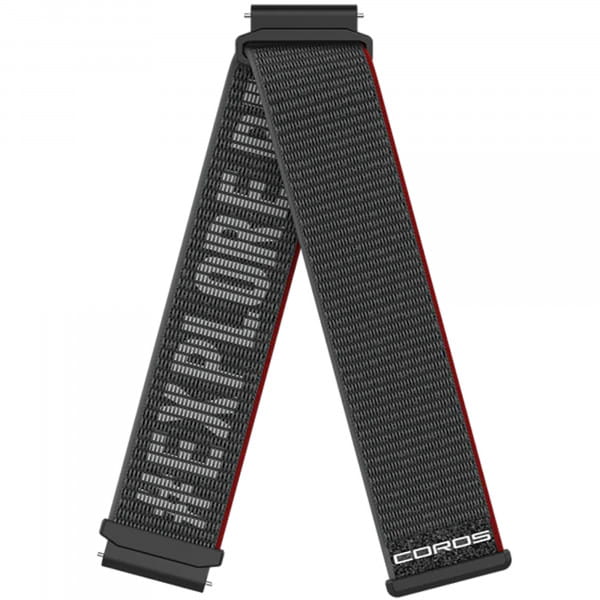 COROS 20 mm Nylon Band Black Silikon-Ersatzarmband 20 mm breit mit 20 mm Armbandanschluss - Kompatib