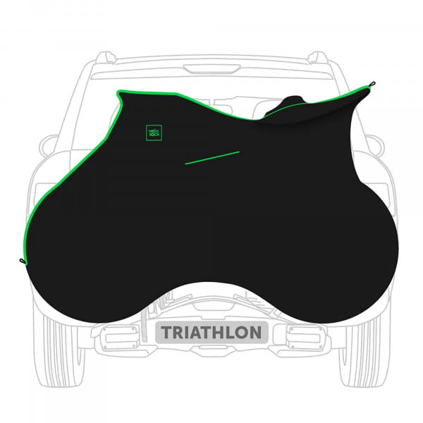 VELOSOCK Transport-Fahrradüberzug Black E Green für Triathlon-Bikes (Durable + Water repellent)