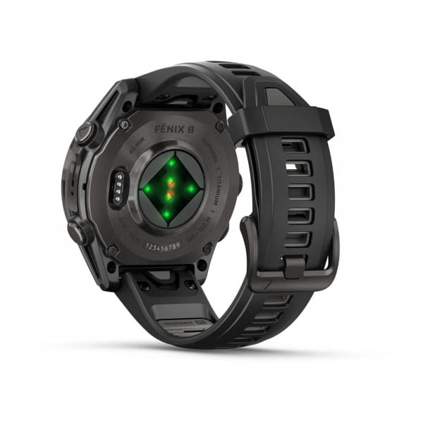 Garmin Fenix 8 AMOLED Titan DLC Schwarz/Carbongrau 43 mm