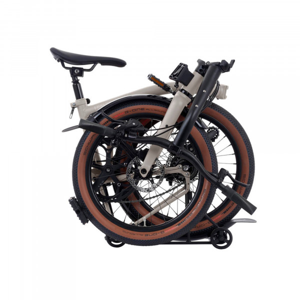 Brompton G Line mit Schutzblechen und Rack - Traildust White Gr. M