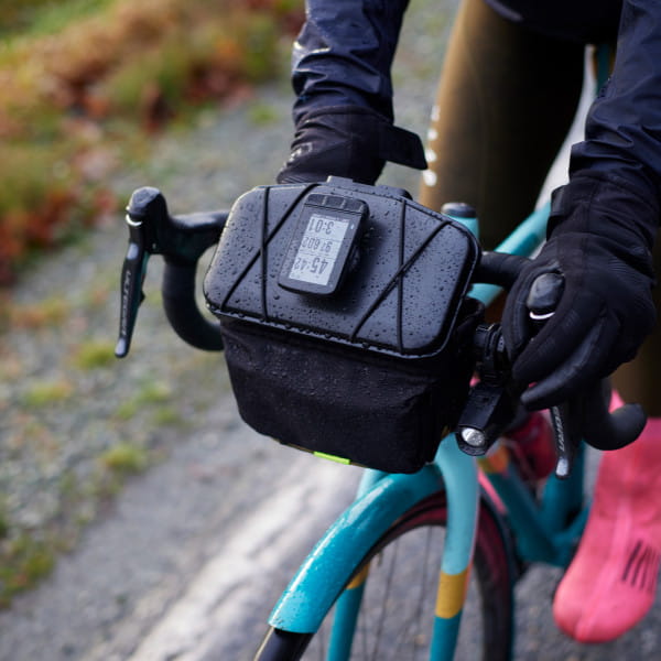 [REFURBISHED] Route Werks The Handlebar Bag - Black - mit Bike Mount 31,8 mm und Garmin-Insert