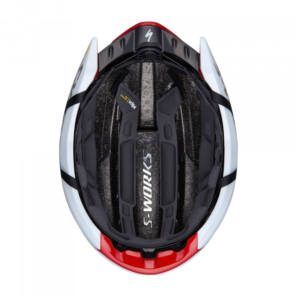 Specialized S-Works Evade 4 Rennrad-Helm White/Red