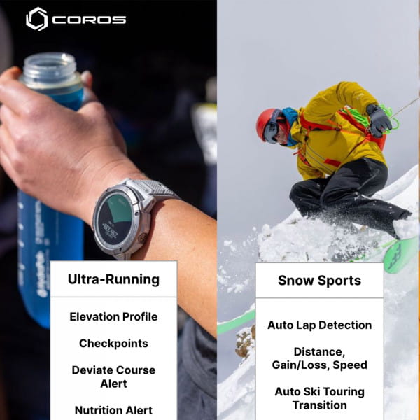 [REFURBISHED] COROS VERTIX 2S GPS Multisport-Trainingscomputer - Moon