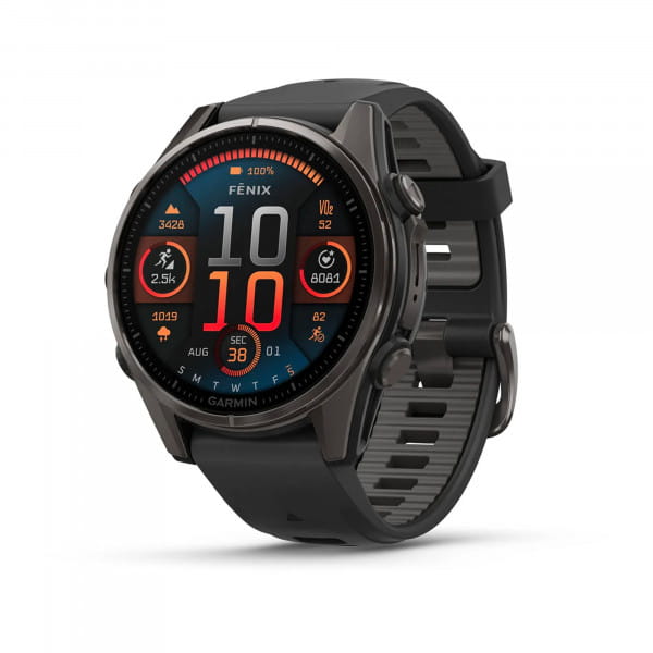 Garmin Fenix 8 AMOLED Titan DLC Schwarz/Carbongrau 43 mm