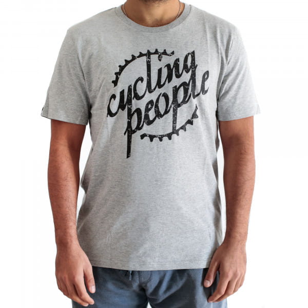 Cycling People Freizeitshirt aus Bio-Baumwolle - Grau