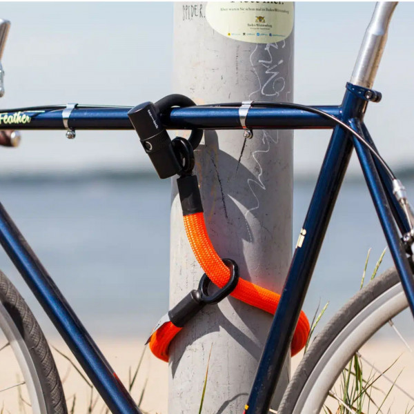 tex-lock eyelet inkl. U/X-lock Fahrradschloss - Acid Orange
