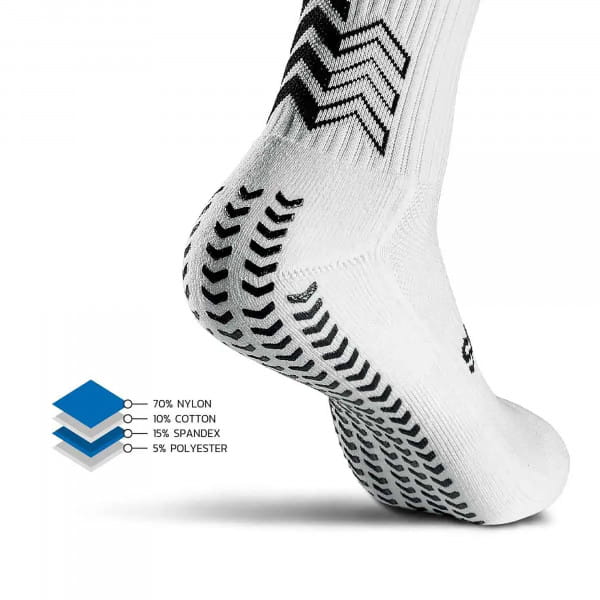 GEARXPro SOXPro Classic Sportsocken mit Polsterung und Antirutsch-Beschichtung - Weiß