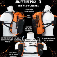 Orange Mud Adventure Pack orange 12 Liter Trailrunning- und Bike-Rucksack inkl. Trinksystem / Trinkb