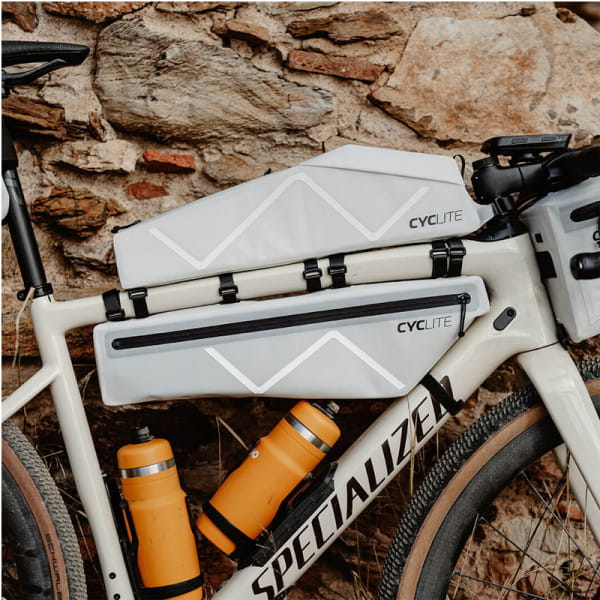 CYCLITE Frame Bag XT / 01 lange Rahmentasche hellgrau