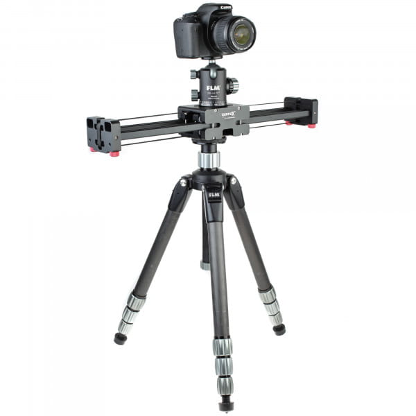 Quenox Ausleger-Videoschiene mit Doppel-Gleitweg (bis zu 74 cm) - z.B. für DSLR- und DSLM-Kameras