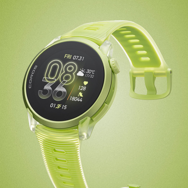 COROS PACE 4 GPS-Sportuhr Premiumversion mit Aluminiumgehäuse & Silikon-Armband - Neon Yellow