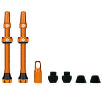 Muc-Off Tubeless Universelles Ventil-Kit V2 44 mm für MTB & Rennräder - Orange