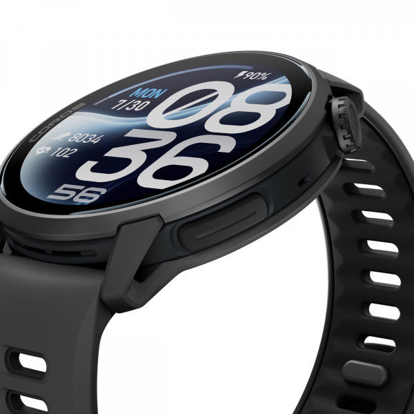 COROS PACE 4 Pro GPS-Multisportuhr mit Silikonarmband - Schwarz