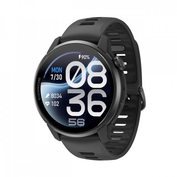 COROS PACE 4 Pro GPS-Multisportuhr mit Silikonarmband - Schwarz
