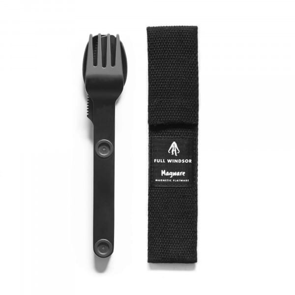 Full Windsor Magware magnetisches Reisebesteck aus Aluminium - Black (Schwarz)