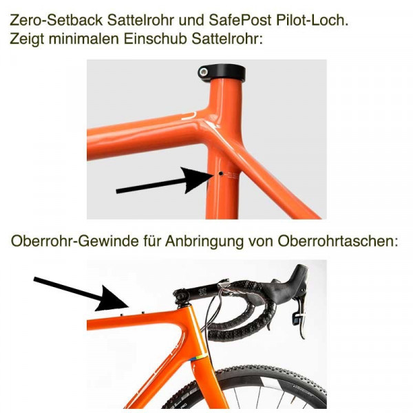 Einzelstück OPEN U.P. Rahmenset Blau Gr. M