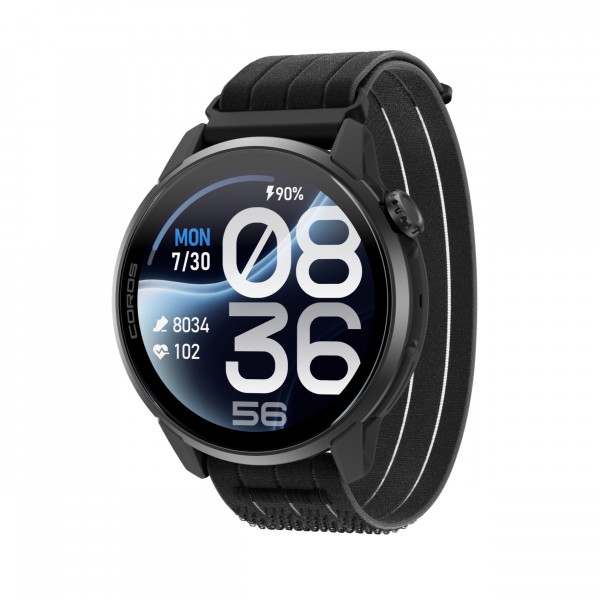 COROS PACE 4 Pro GPS-Multisportuhr mit Nylonarmband - Schwarz
