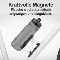 Fidlock TWIST Clear (transparent) Trinkflasche + Flaschenhalter (Neue Version, ohne Gravity Kit)