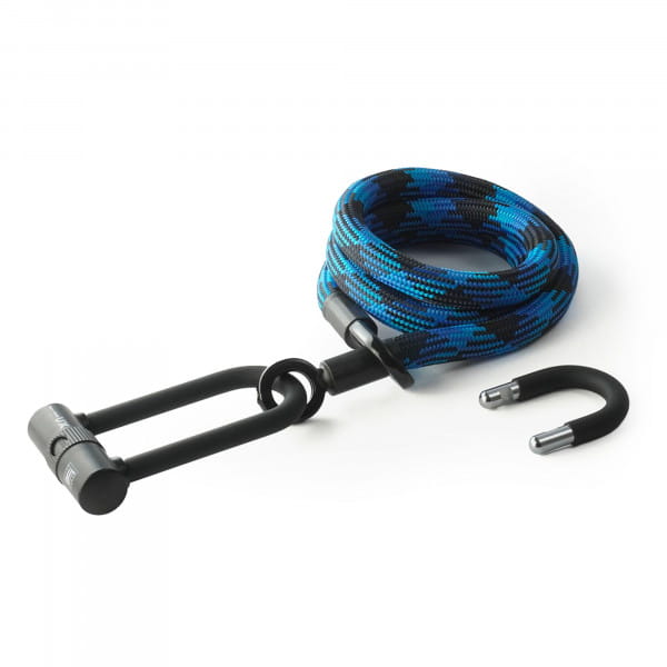 tex-lock eyelet inkl. U/X-lock Fahrradschloss - Morpho Blue