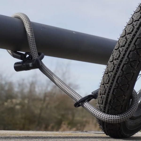 tex-lock eyelet inkl. U/X-lock Fahrradschloss - Electric Grey