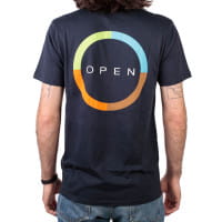 OPEN T-Shirt Navy mit OPEN-Logos - Blau