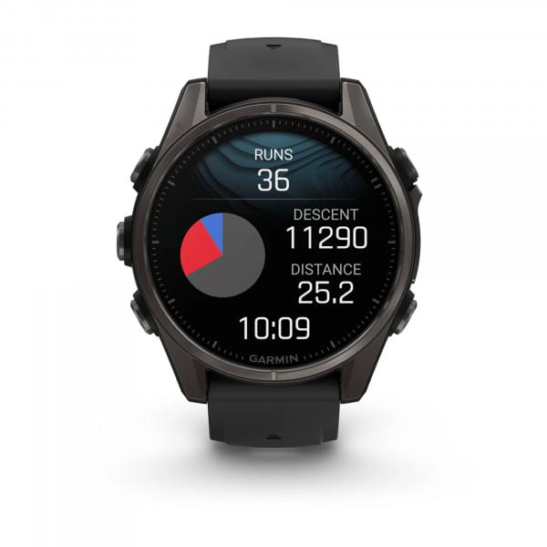 Garmin Fenix 8 AMOLED Titan DLC Schwarz/Carbongrau 43 mm