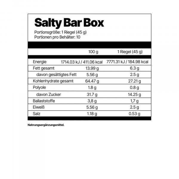 4ENDURANCE Salty Bar Box Chocolate Orange (10 x 45 g)