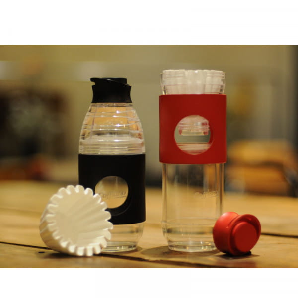 Cafflano Go-Brew Flasche mit Kaffeebrühfunktion - Rot