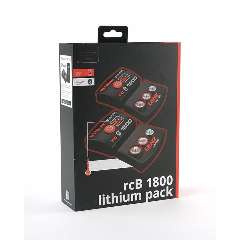 Batterie Lenz RcB 1800 - Pour Chaussettes/gilet/gants Chauffants - Bluetooth, Rechargeable, 20h D'autonomie