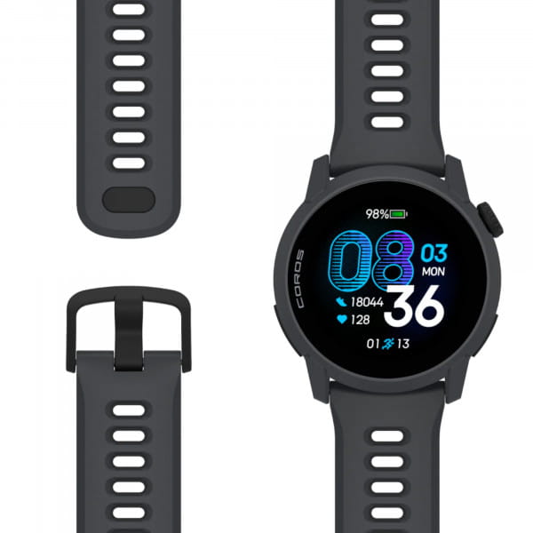 [REFURBISHED] COROS PACE 4 GPS-Sportuhr mit Silikon-Armband - Black (Schwarz)