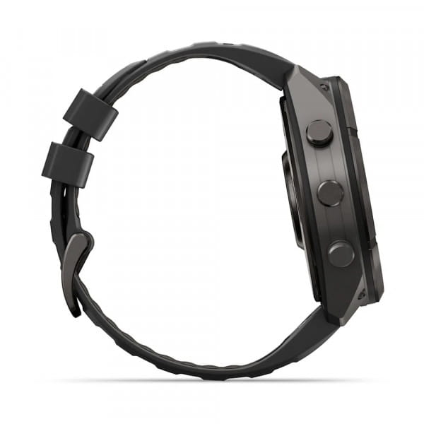 Garmin fēnix 9 Pro – inReach 51 mm Carbongrau DLC-Titan / Schwarz-Kieselgrau