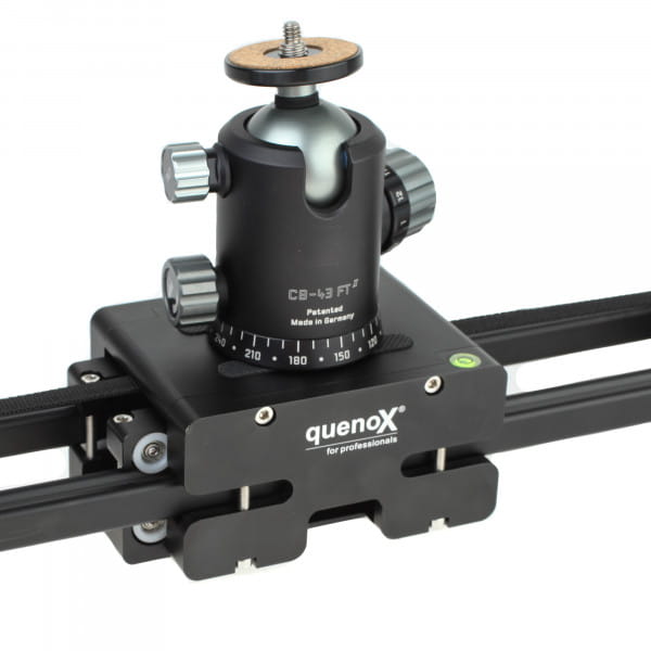 Quenox Ausleger-Videoschiene mit Doppel-Gleitweg (bis zu 74 cm) - z.B. für DSLR- und DSLM-Kameras