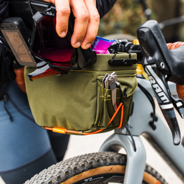 Route Werks The Handlebar Bag - Olive - mit Bike Mount 31,8 mm