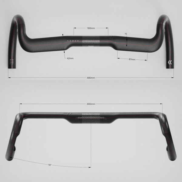 Curve WALMER BARS Carbon RACE inkl. Lenkerband 40 cm