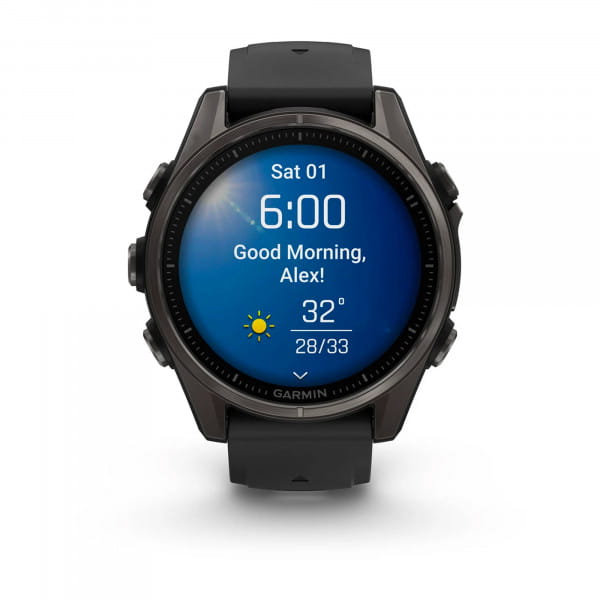 Garmin Fenix 8 AMOLED Titan DLC Schwarz/Carbongrau 43 mm