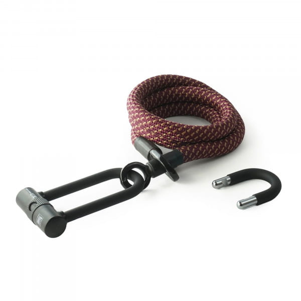 tex-lock eyelet inkl. U/X-lock Fahrradschloss - Chateau Red