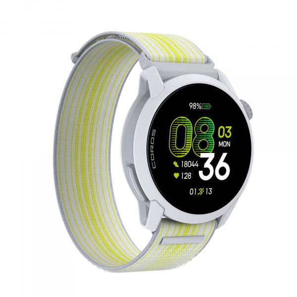 COROS PACE 4 GPS-Sportuhr mit Nylon-Armband - White (Weiß)