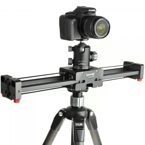 Quenox Ausleger-Videoschiene mit Doppel-Gleitweg (bis zu 74 cm) - z.B. für DSLR- und DSLM-Kameras