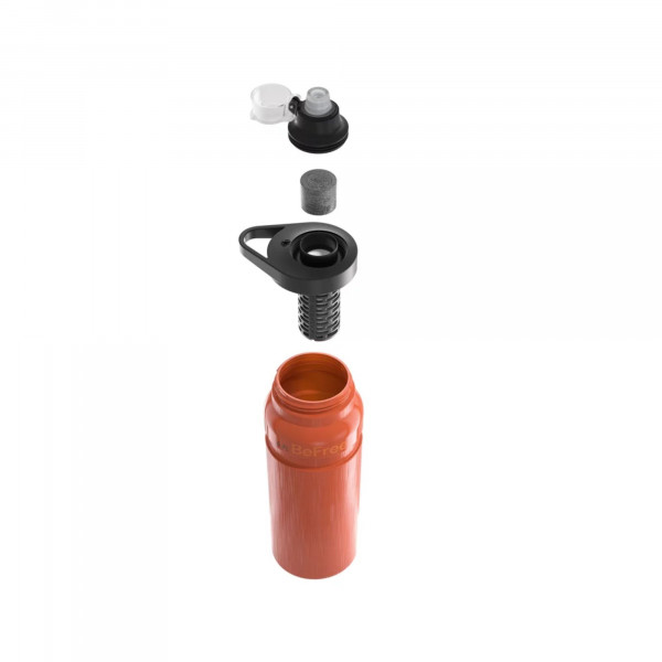 Katadyn BeFree AC Bottle 0.7L - Red Trinkflasche mit Membran-/Aktivkohlefilter