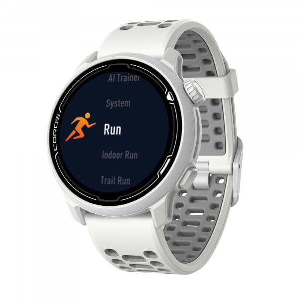 COROS PACE 2 GPS-Sportuhr White mit Silikon-Armband (Weiß)