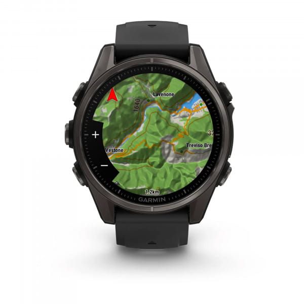 Garmin Fenix 8 AMOLED Titan DLC Schwarz/Carbongrau 43 mm