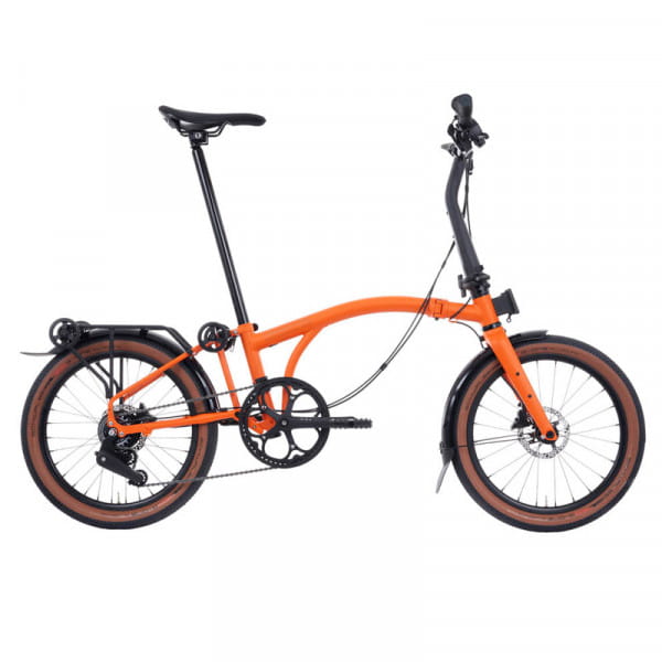 Brompton G Line mit Schutzblechen und Rack - Adventure Orange Größe M